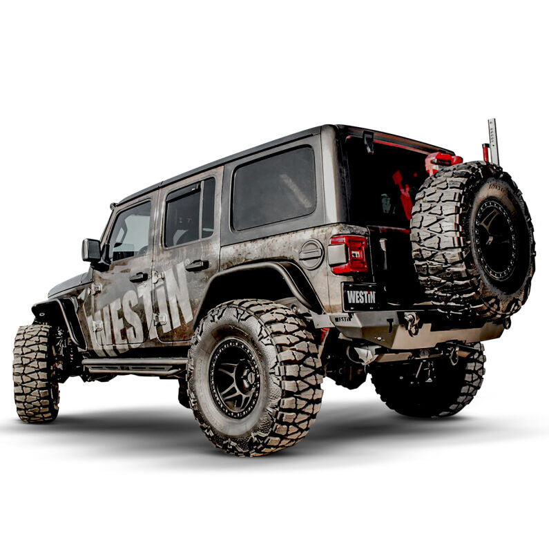 Westin 59-82025 WJ2 Rear Bumper for 2018-2026 Jeep Wrangler JL Textured Black