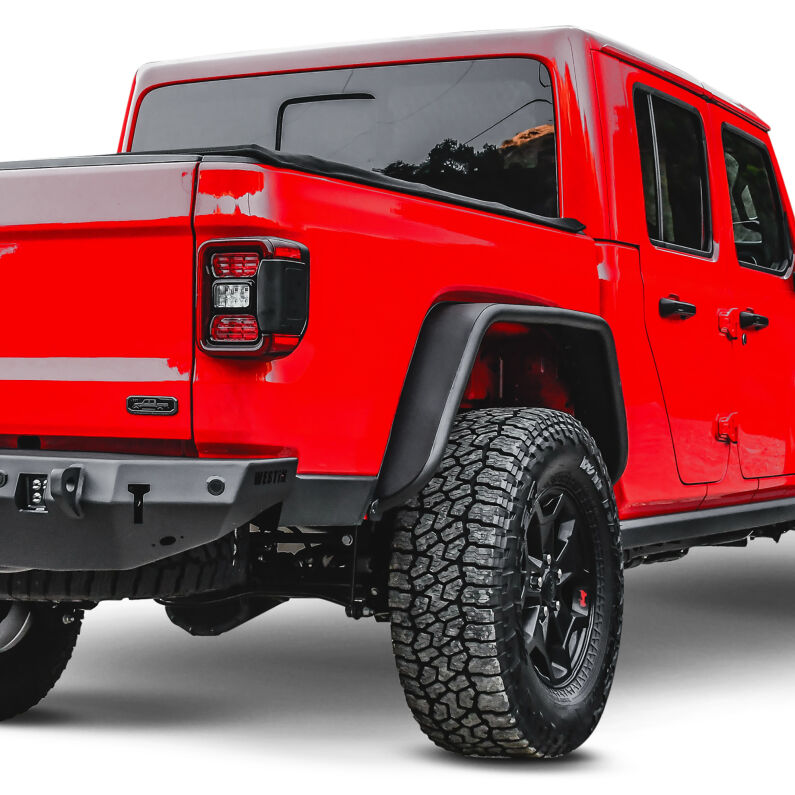 Westin 62-1065 Tube Fenders Rear for 2020-2026 Jeep Gladiator Textured Black