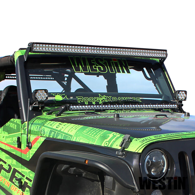 Westin 62-41035 Snyper Pillar LED Light Mount for 2007-2018 Jeep Wrangler Textured Black