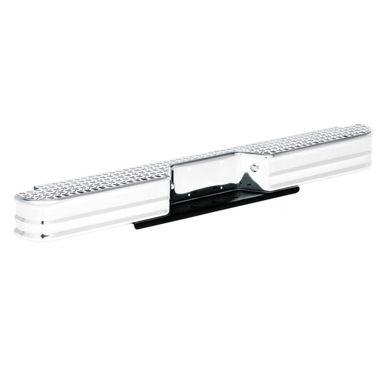 Westin 71000 Fey Diamondstep Universal Bumper for 1980-1996 Dodge/Ram/Mitsubishi/Toyota Chrome