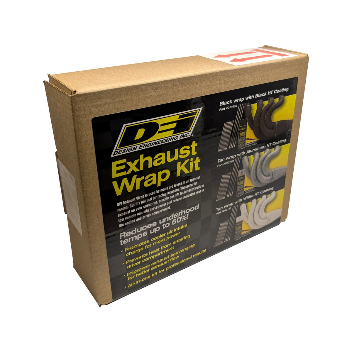 DEI Kit - Black Wrap & Black HT Silicone Coating (Aerosol)