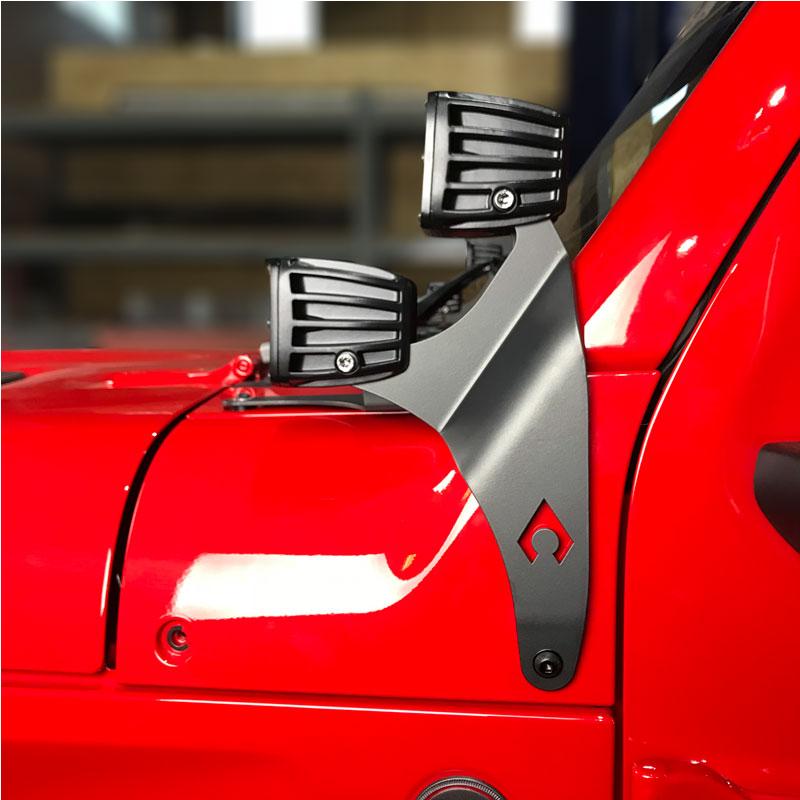 Artec Industries JL5603 A-Pillar Dual LED Cube Light Mount for 2018-2027 Jeep Wrangler JL / Gladiator JT
