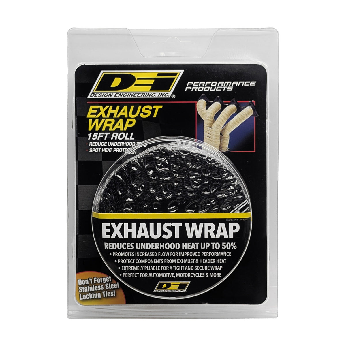 DEI Exhaust Wrap 1in x 15ft - Black