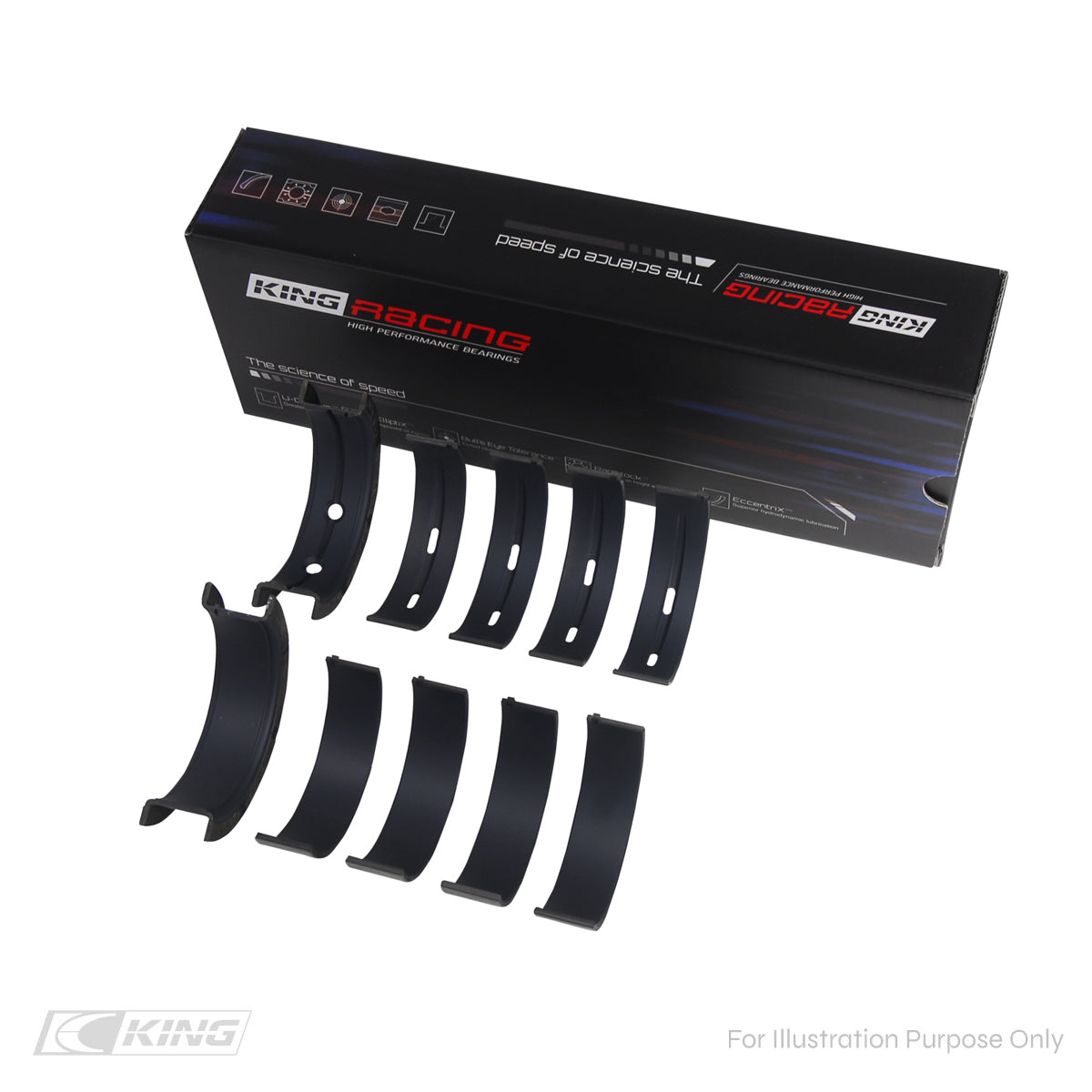King GM Vortec /LS-SERIES GEN III IV Main Bearing Set MB5013XP STDX - Fits Chevrolet, GMC, Holden