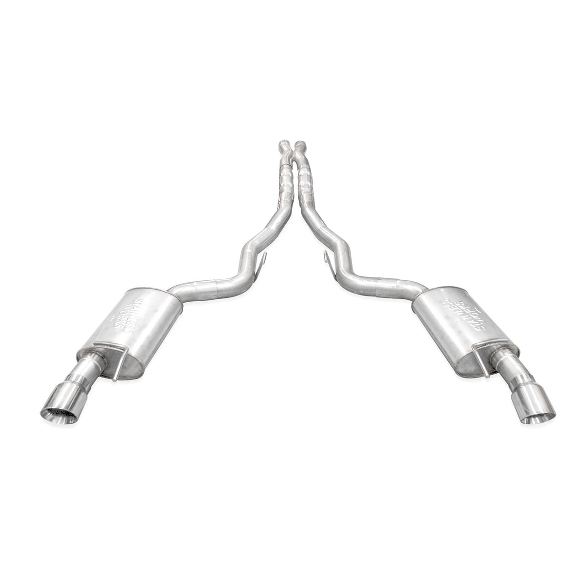 Stainless Works for 2024-2026 Ford Mustang GT Catback Dual Tips Redline X-Pipe Exhaust