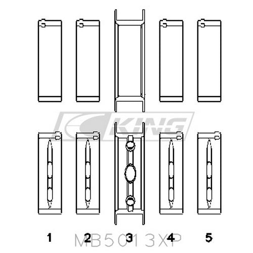 King GM Vortec /LS-SERIES GEN III IV Main Bearing Set MB5013XP 020 - Fits Chevrolet, GMC, Holden