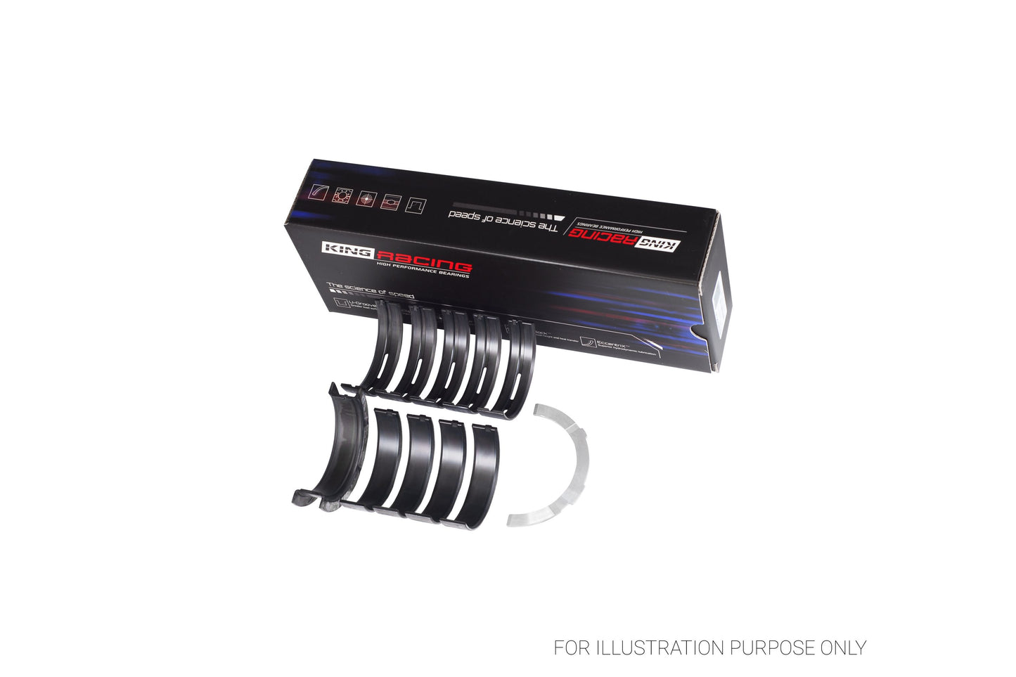King Ford V8, 4.6L DOHC/SOHC 24V Main Bearing Set MB5283XP0.25 - Fits Ford, Lincoln, Mercury