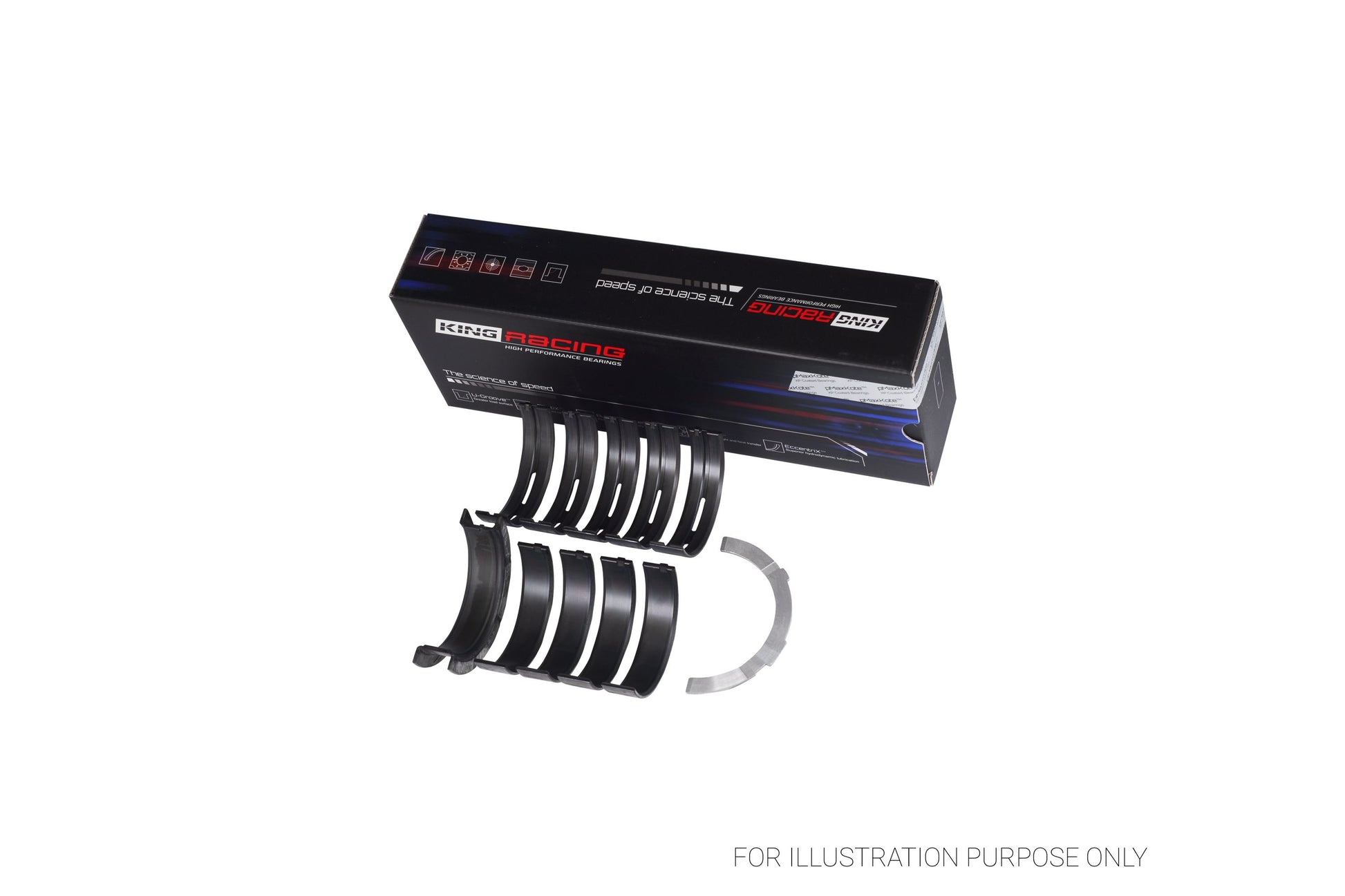 King Ford V8, 4.6L DOHC/SOHC 24V Main Bearing Set MB5283HP-STD - Fits Ford, Lincoln, Mercury