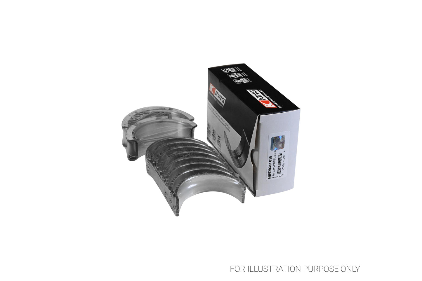 King GM Vortec /LS-SERIES GEN III IV, Flange on Max OE-Replacement Main Bearings MB5293SI 010 - Fits Chevrolet, GMC, Holden