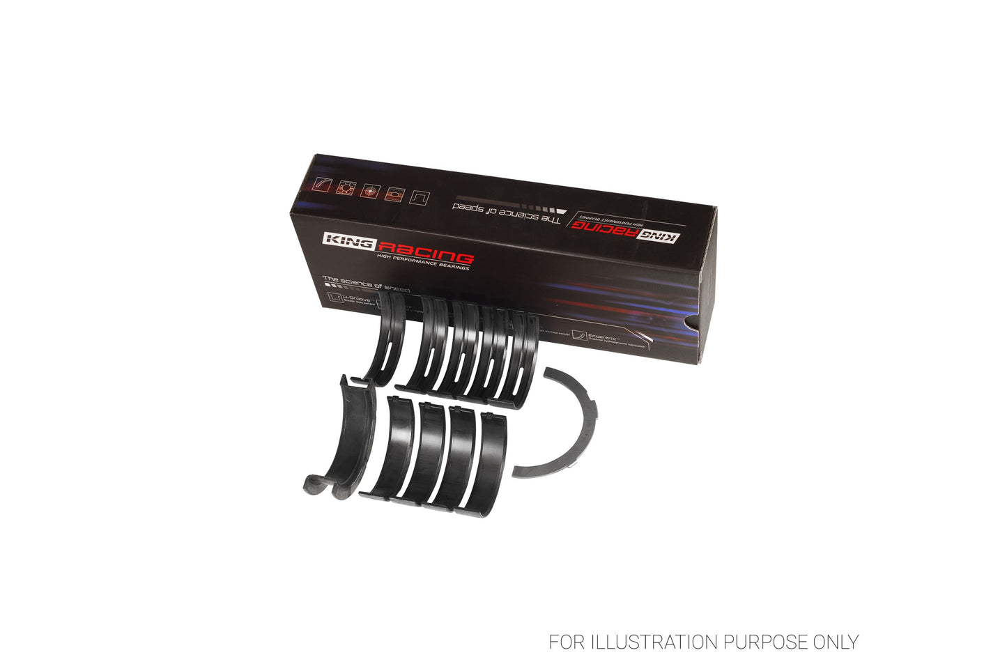 King Ford 281 4.6L SOHC 16V Racing Tri-metal Main Bearing Set MB5353XP0.25 - Fits Ford, Lincoln, MG