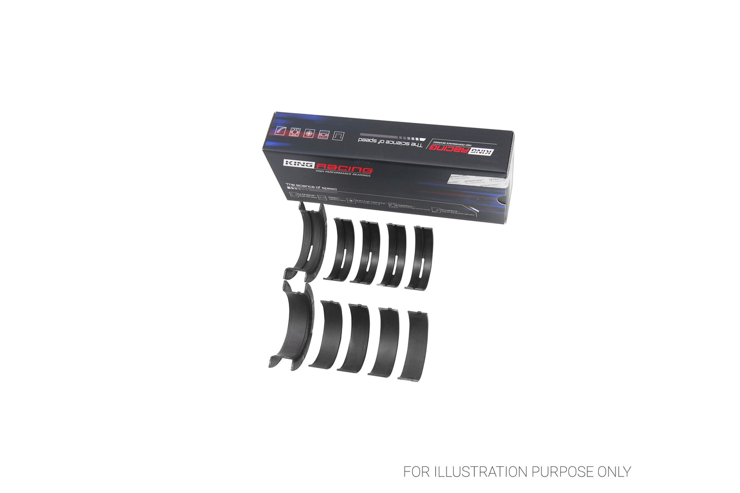King Ford V8 351CI 5.8L 16V Main Bearing Set MB5503XP STDX - Fits Ford, Mercury, DeTomaso