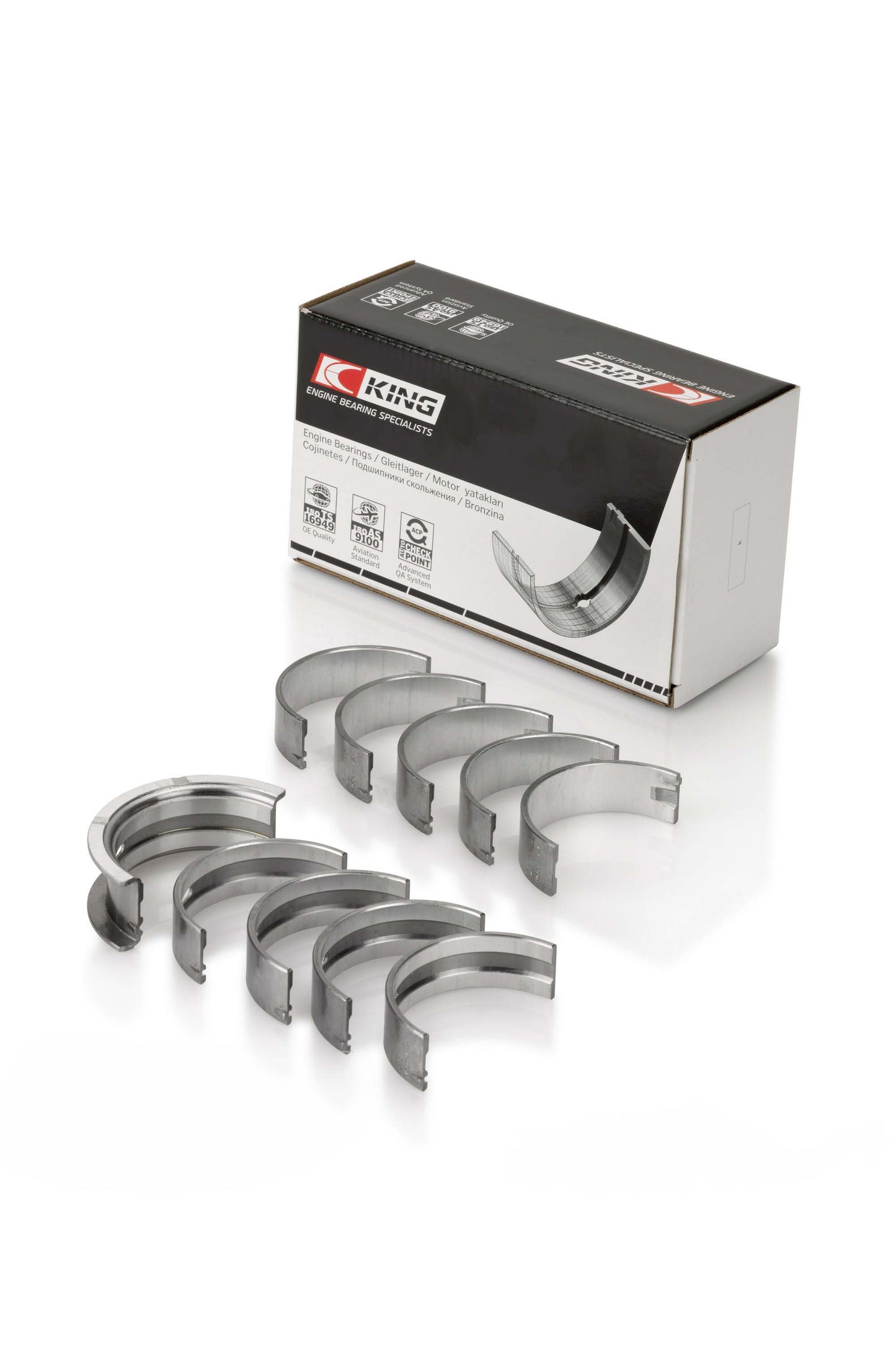 King Chevrolet BBC 396-502 GEN IV, V, VI - Narrow Racing Main Bearings MB 556XPN 010 - Fits Chevrolet, GMC, Pontiac