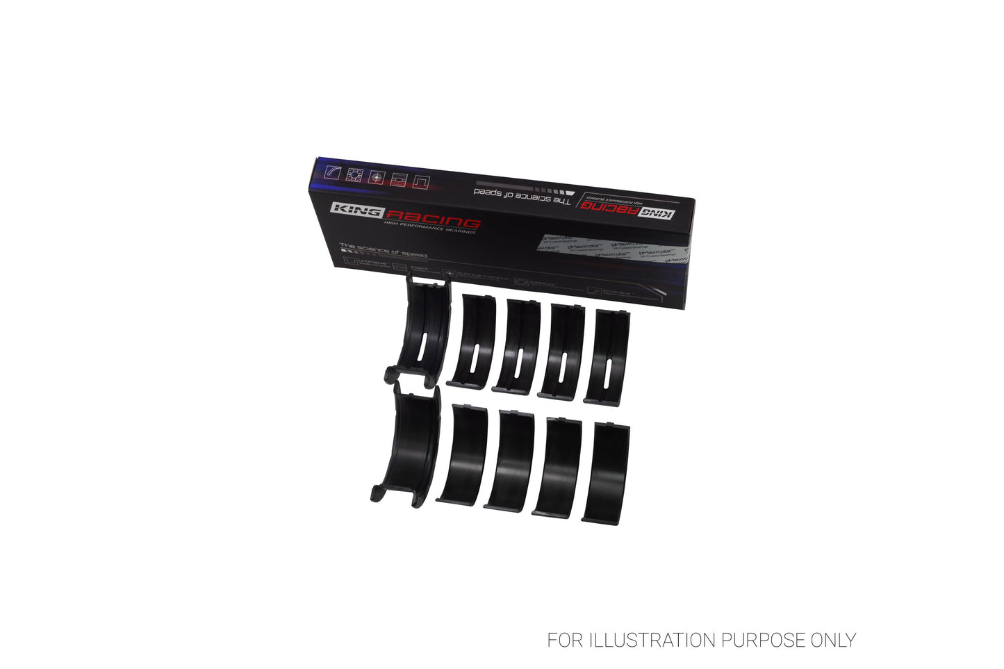 King Ford 260CI 289CI 302 5.0L WINDSOR Racing Bi-metal Main Bearing Set MB 529HP 010 - Fits Ford, Mercury, Lincoln