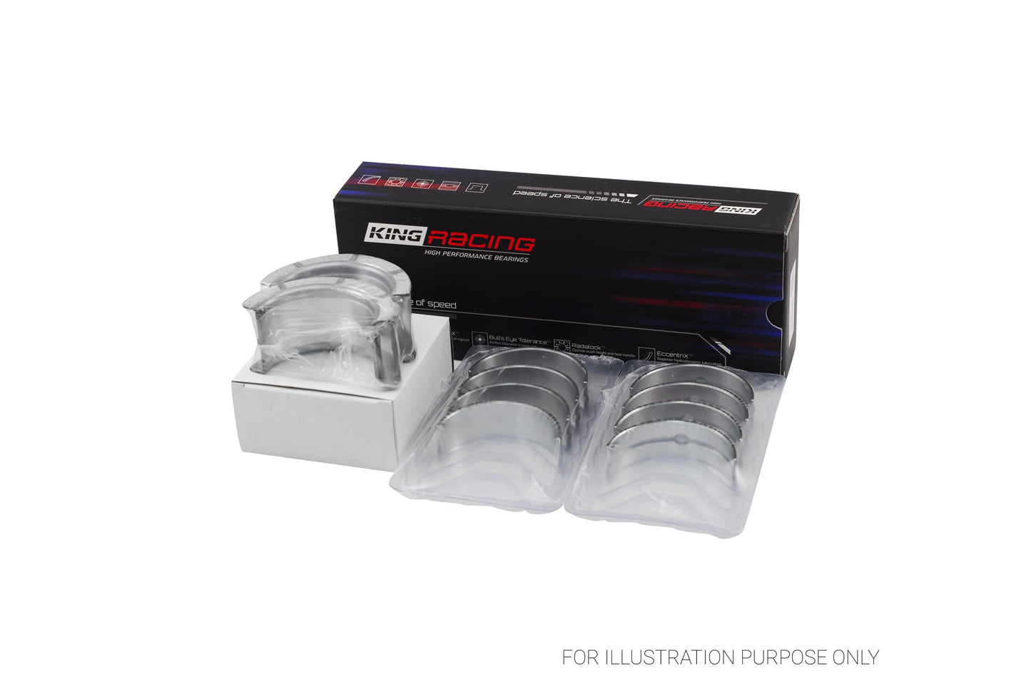 King Chevrolet 396-502 BBC GEN IV, V, VI V8 - Narrow Racing Main Bearing Set MB 556HPN STDX - Fits Chevrolet, GMC, Pontiac