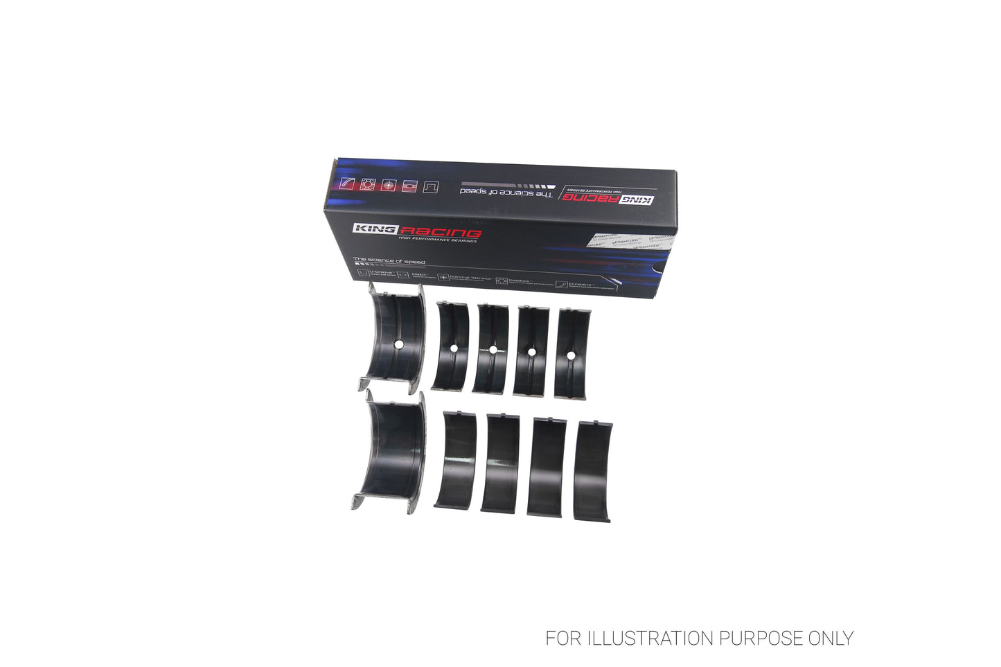 King Chrysler 273, 301, 313, 318, 340 OE-Replacement Main Bearings Set MB 558SI 010 - Fits Dodge, Plymouth, Fargo