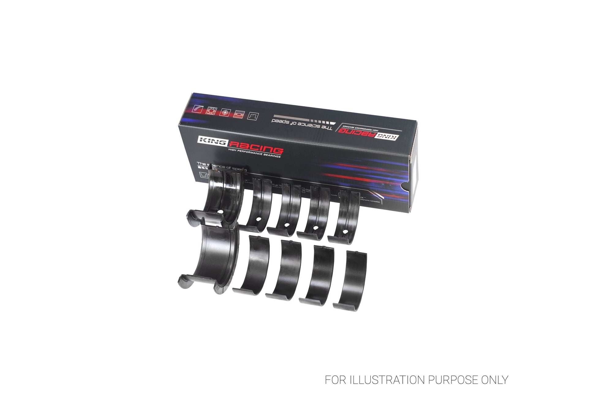King Chevrolet BBC 396-502 GEN IV, V, VI - Narrow Racing Main Bearings MB 556XPN-STD - Fits Chevrolet, GMC, Pontiac