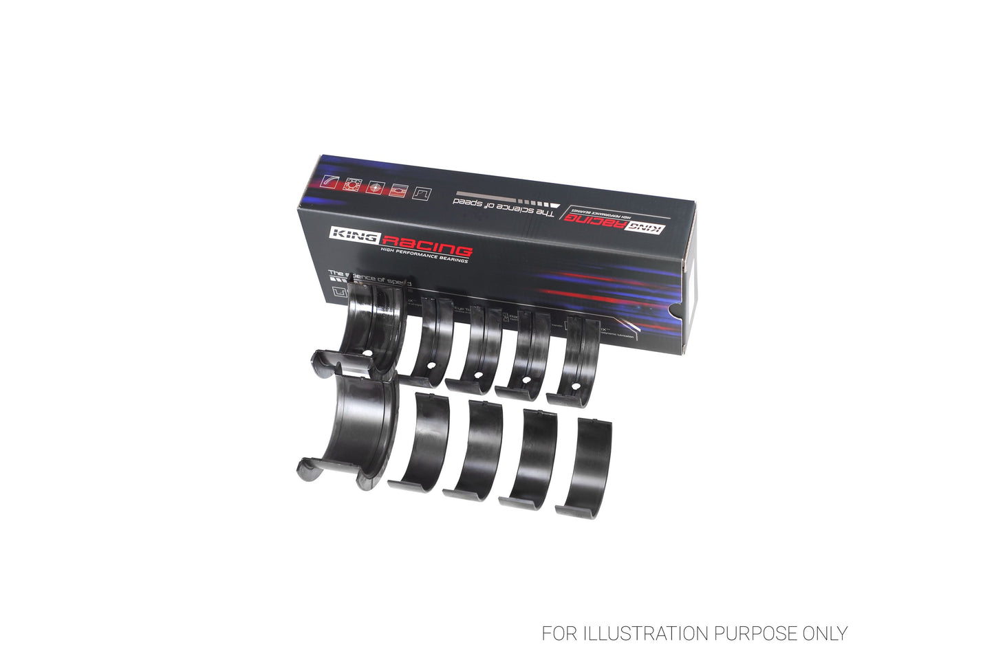 King Chevrolet BBC 396-502 GEN IV, V, VI - Narrow Racing Main Bearings MB 556XPN STDX - Fits Chevrolet, GMC, Pontiac