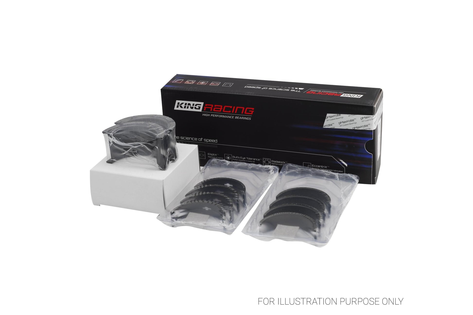 King Racing Main Bearings for GM SBC 262, 267, 302, 307, 327, 350 MB 557XPC 010 - Fits Chevrolet, GMC, Pontiac