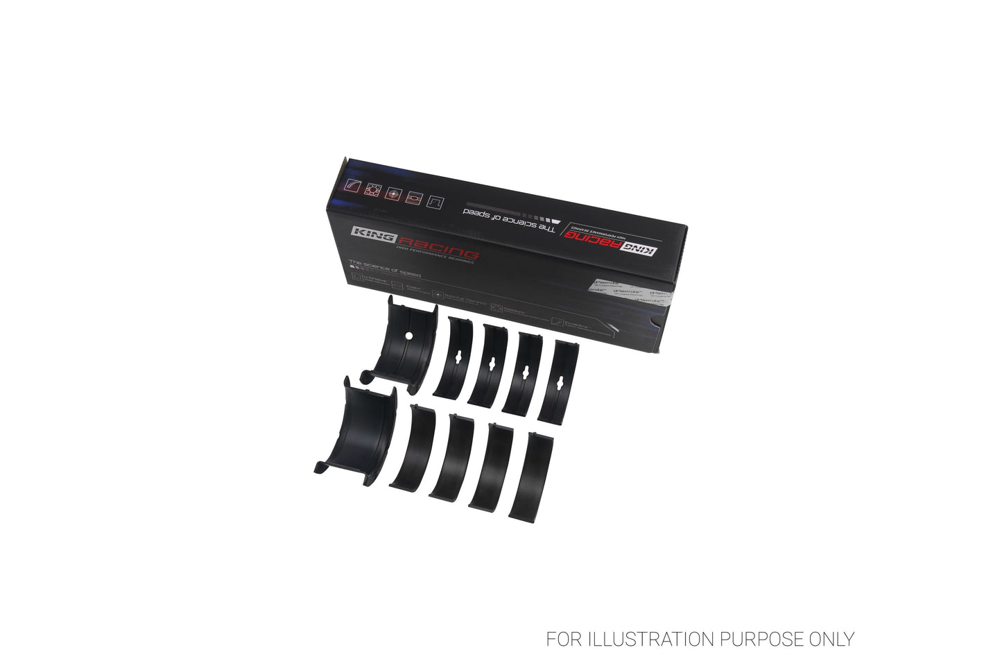 King OE-Replacement Main Bearings for GM SBC V8 262, 267, 302, 307, 327, 350 MB 557SI 010 - Fits Chevrolet, GMC, Pontiac