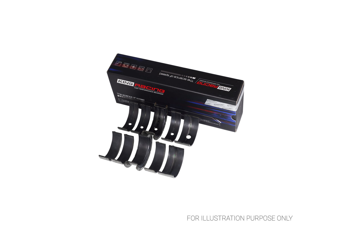 King Chrysler 273, 301, 313, 318, 340 Racing Main Bearings Set MB 558XPC-STD - Fits Dodge, Plymouth, Fargo