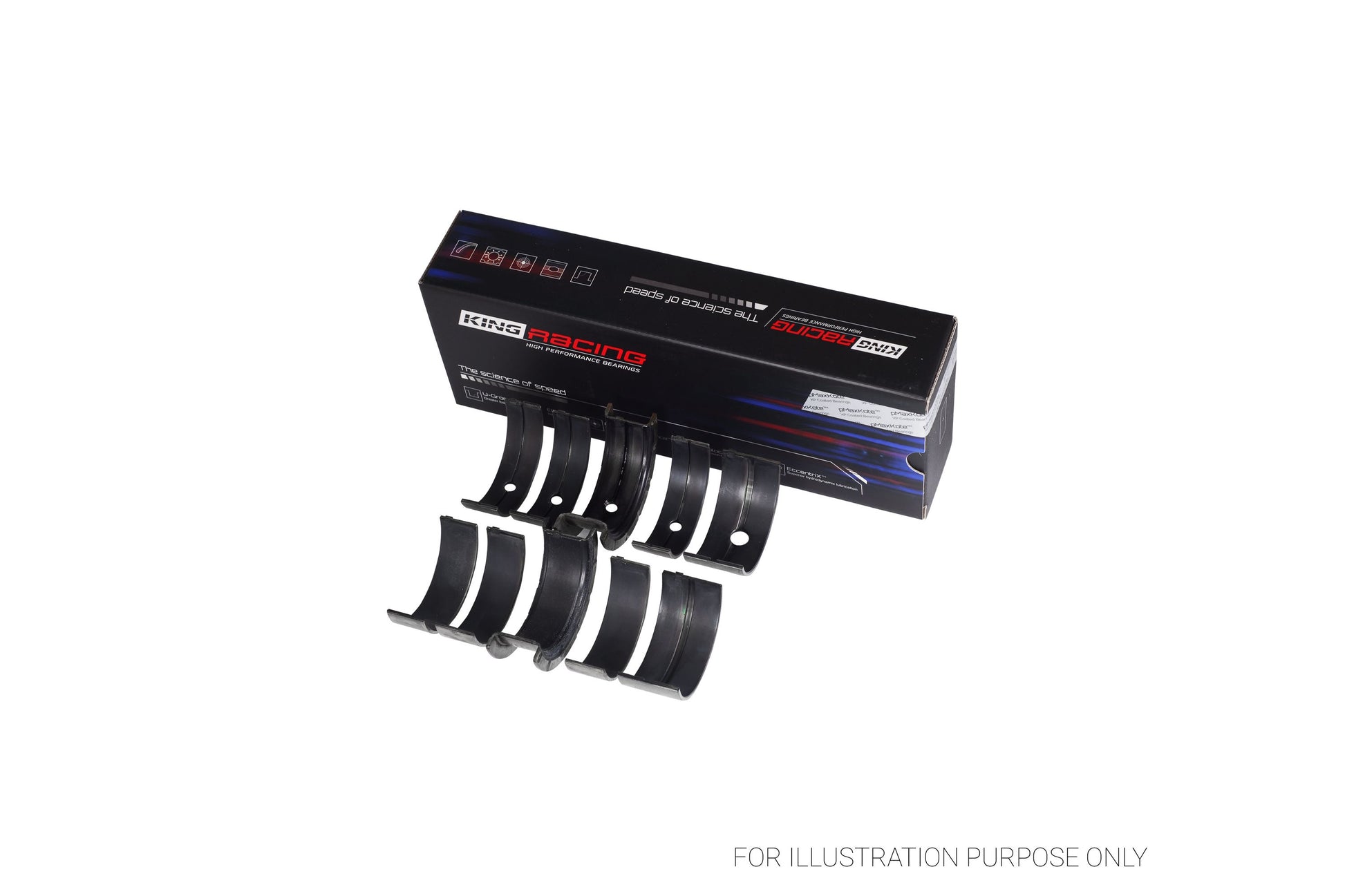 King Chrysler 273, 301, 313, 318, 340 Racing Main Bearings Set MB 558XPC 010 - Fits Dodge, Plymouth, Fargo