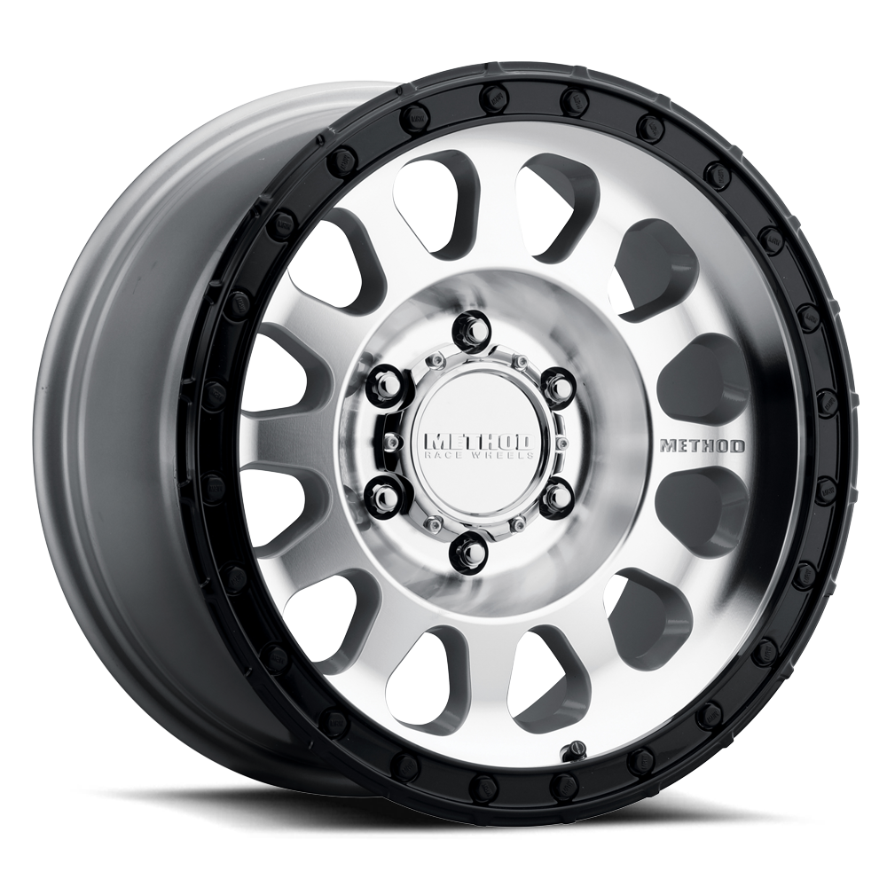 Method MR315 18x9 +18mm Offset 6x5.5 106.25mm CB Machined Wheel - Gloss Black Lip