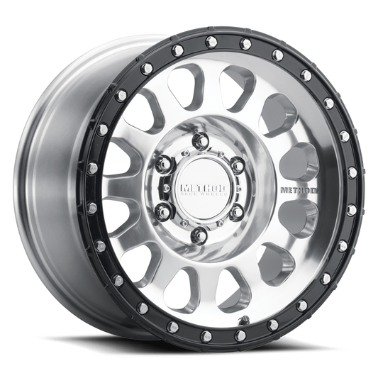 Method MR315 17x8.5 0mm Offset 6x135 87mm CB Polished Wheel - Gloss Black Lip