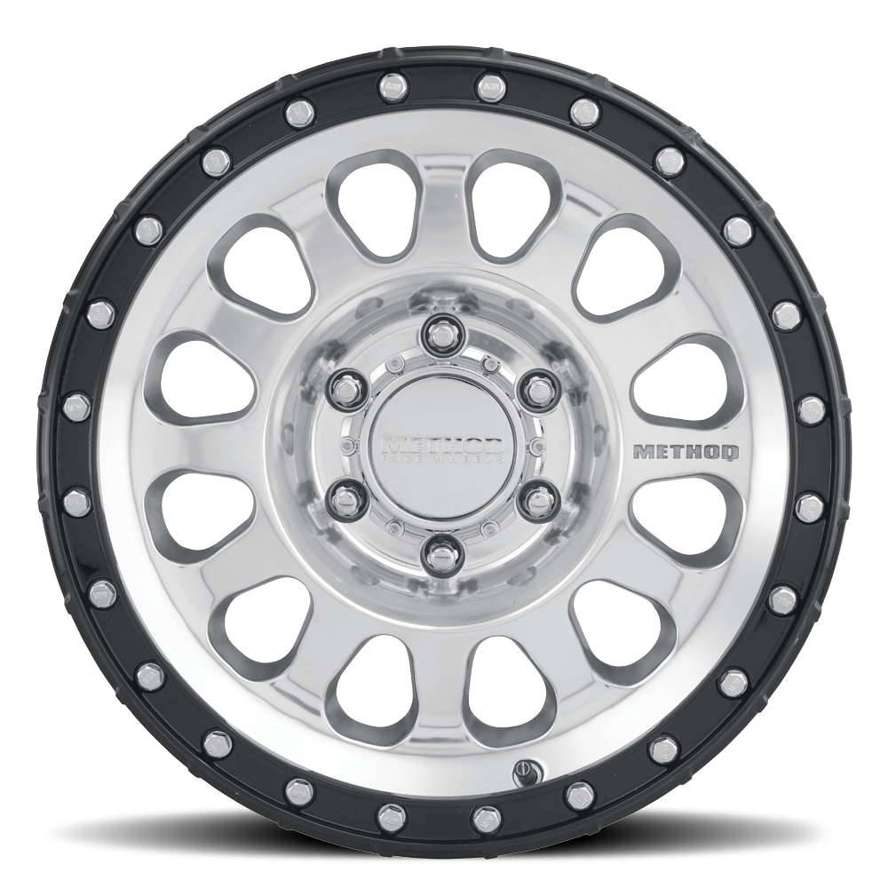 Method MR315 17x8.5 0mm Offset 6x5.5 106.25mm CB Polished Wheel - Gloss Black Lip