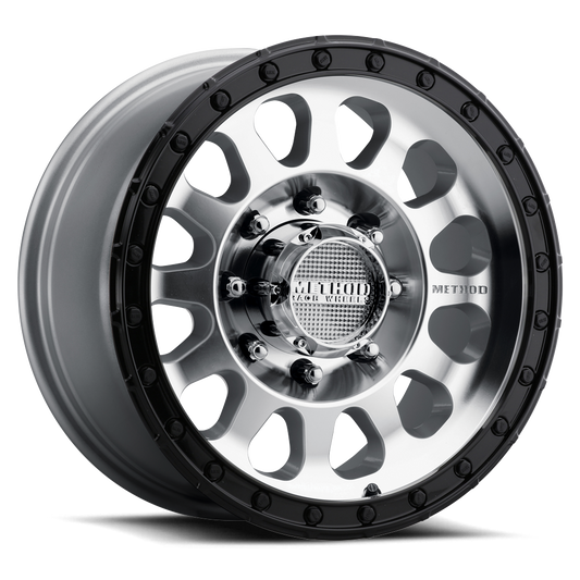 Method MR315 17x8.5 0mm Offset 8x6.5 130.81mm CB Machined Wheel - Gloss Black Lip