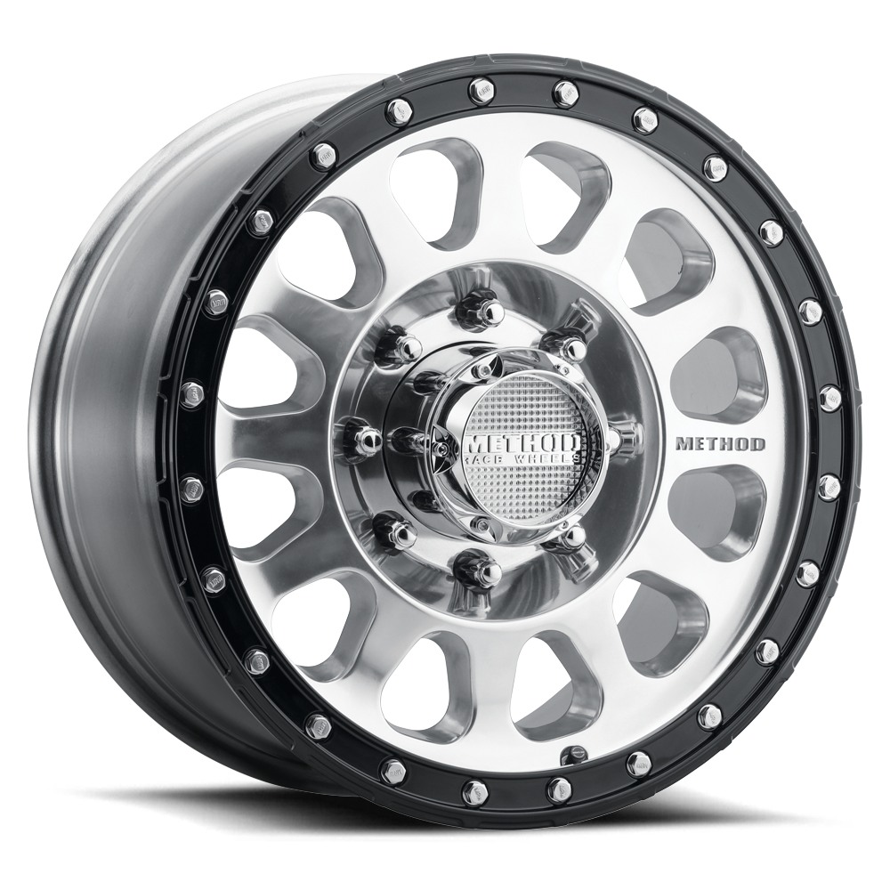 Method MR315 18x9 +18mm Offset 8x170 130.81mm CB Polished Wheel - Gloss Black Lip