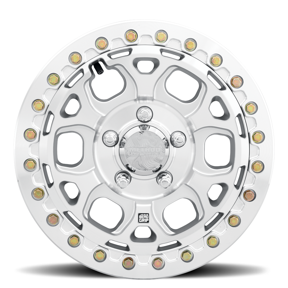 Method MR416 Beadlock 15x7 / 5x4.5 / 55mm Offset / 68.00mm Bore - Machined Clear Coat Wheel