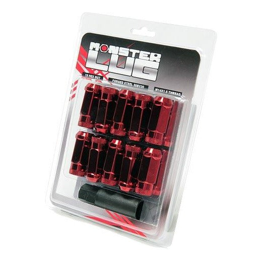 Wheel Mate 33002R Monster Locking Lug Nut Set Red M14x1.50 - Set of 4