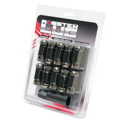 Wheel Mate 33002T Monster Locking Lug Nut Set Black Chrome M14x1.50 - Set of 4