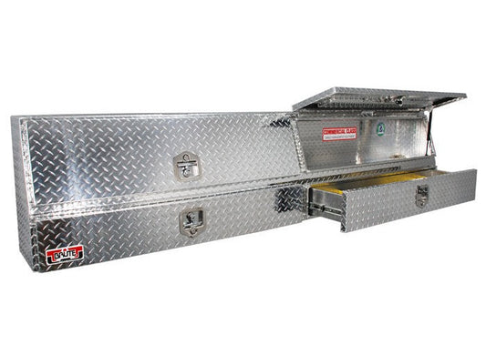 Westin 80-TBS200-96D-BD Brute Contractor TopSider 96in with Drawers & Doors Aluminum