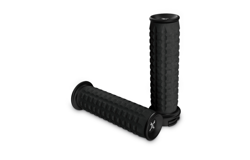 Burly Brand B16-1010TB Dual Cable Reaper Grips Textured Black for 1982-2017 Harley-Davidson Models