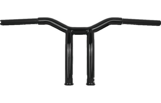 Burly Brand B12-6051B Dominator Raked Bar 10 in Gloss Black for 1982-2025 Harley-Davidson Models