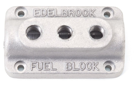 Edelbrock 1285 Fuel Block Triple As Cast