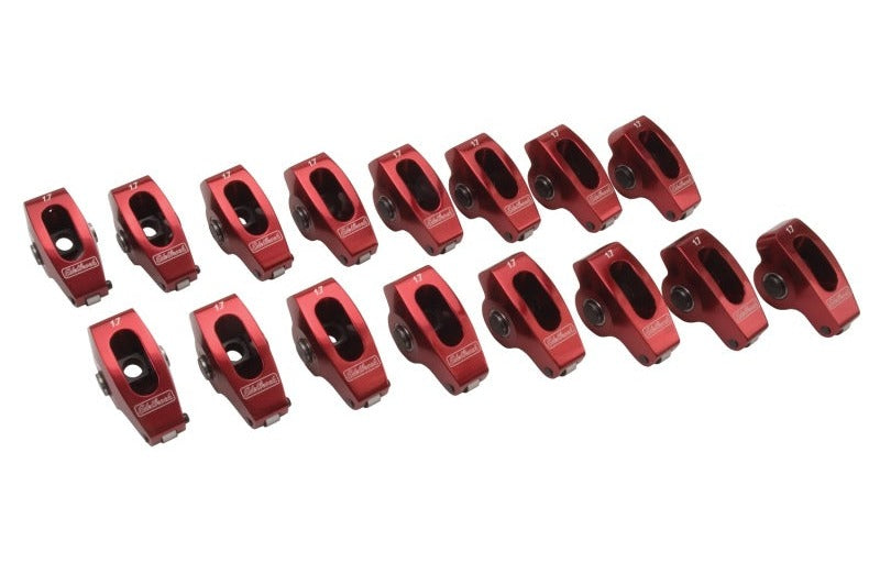Edelbrock 77790 Rocker Arms Roller BBC 7/16 in 1.7:1 Ratio Set of 16