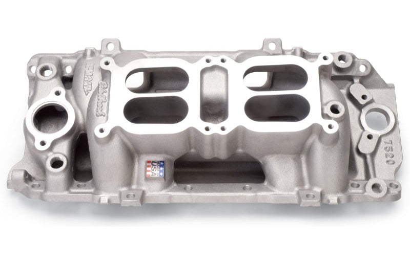 Edelbrock 7520 Manifold Dual Quad RPM Air Gap Big Block Chevrolet Oval Port