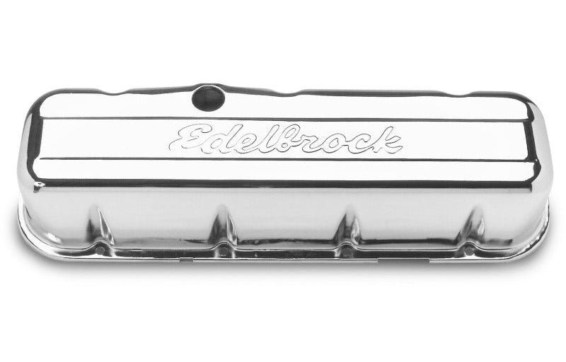 Edelbrock 4680 Valve Cover Signature Series Chevrolet 1965 and Later 396-502 V8 Chrome