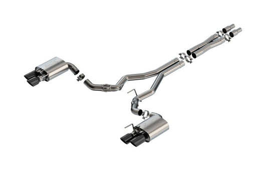 Borla 140963BC 2024-2026 Ford Mustang GT 5.0L V8 w/ Active Exhaust ATAK Cat-Back Exhaust System - Black Chrome - #140963BC