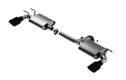 Borla 11970BC 19-26 Mazda 3 Hatchback 2.0/2.5L NA S-Type Axle-back Black Chrome Tips - #11970BC