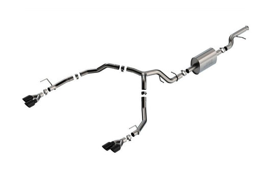 Borla 140857BC 21-26 Chevy Tahoe 5.3L V8 2/4WD 4DR 3in/2.75in S-Type Cat-Back Exhaust w/ Black Chrome Tips - #140857BC