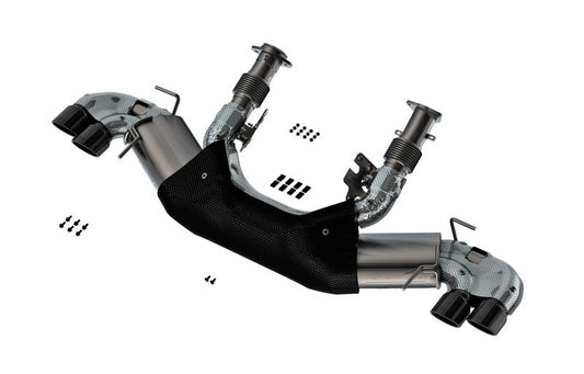 Borla 140841BC 20-27 Chevy Corvette 6.2L V8 AT w/o NPP 3in ATAK Catback Exhaust - Black Chrome Tips - #140841BC