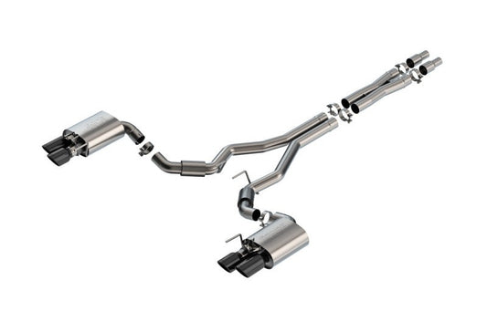 Borla 140962BC 2024-2026 Ford Mustang GT 5.0L V8 w/ Active Exhaust S-Type Cat-Back Exhaust System - Black Chrome - #140962BC