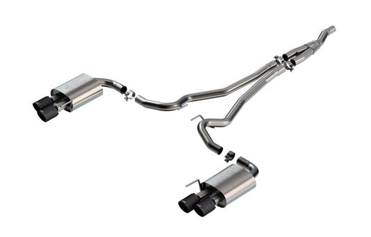 Borla 140982CFBA 2024-2026 Ford Mustang 2.3L Ecoboost ATAK Catback Exhaust CF BA with Quad Tips - Non-Active - #140982CFBA