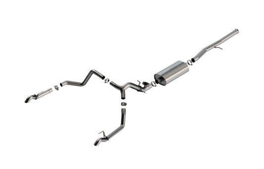 Borla 141002 2024 Chevrolet/GMC 1500 ZR2 & AT4X 6.2L V8 4WD 4DR Touring Catback Exhaust w/ Turndown Tips - #141002