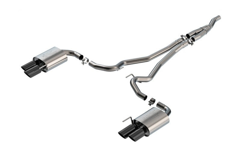 Borla 140982BC 2024-2026 Ford Mustang Ecoboost 2.3L ATAK Catback Exhaust Black Chrome w/ Quad Tip - Non-Active - #140982BC