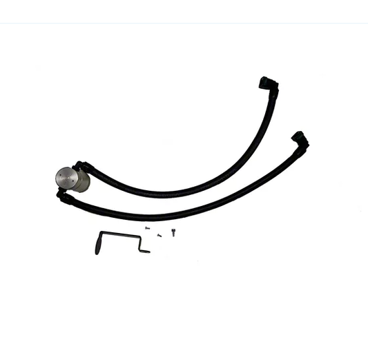 J&L 23-2025 Chevrolet Corvette Z06 Oil Separator 3.0 PCV Side - Clear Anodized - #3127P-C