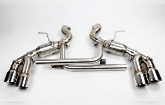 Mishimoto 2016+ Chevrolet Camaro SS Quad-Tip Pro Axle-Back Exhaust w/ Polished Tips - #MMEXH-CAM8-16AQTPP